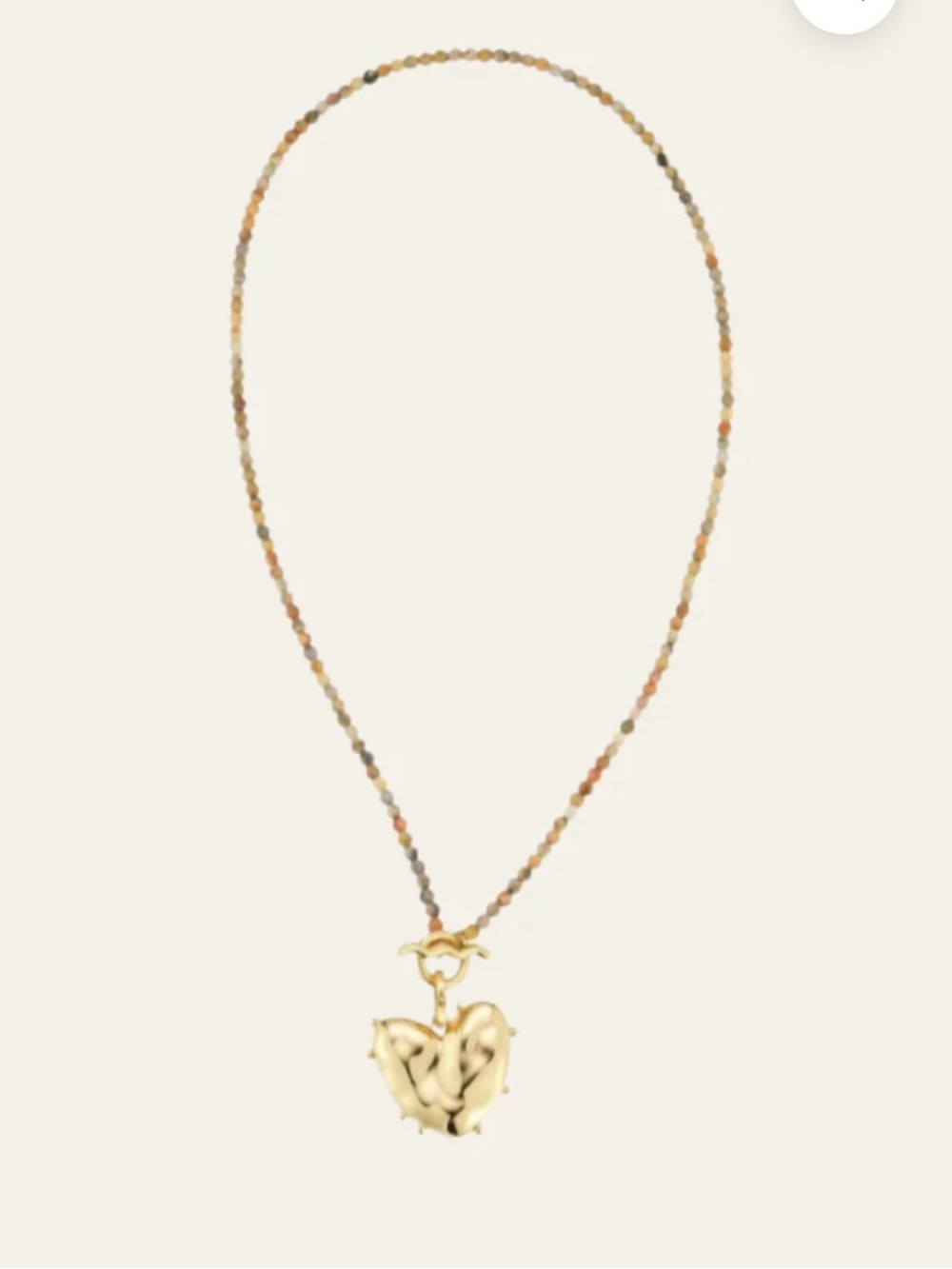 Mignonne Gavigan Gold Saylor Heart Pendant Multicolor Beaded Necklace